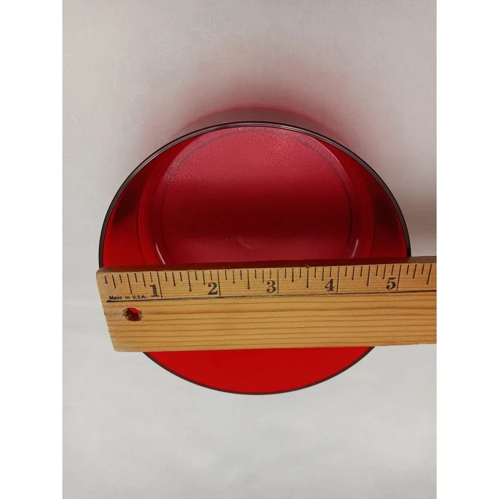 Tupperware Preludio Cranberry Ruby Red Acrylic Candy Dish Snack Bowl Lid 2062